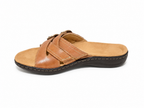 😍 Women’s Comfort Leather Slide Sandals – Soft Cushioned Footbed & Adjustable Buckle Straps ✨
